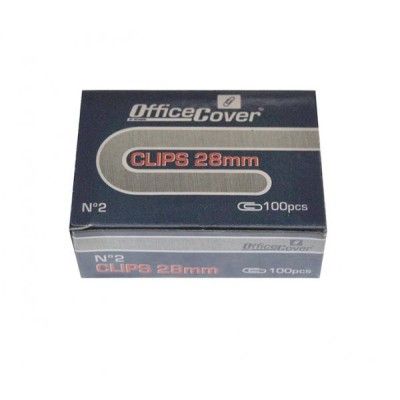 CLIPS OFFICE COVER Nº2 28mm CAIXA 100unid.