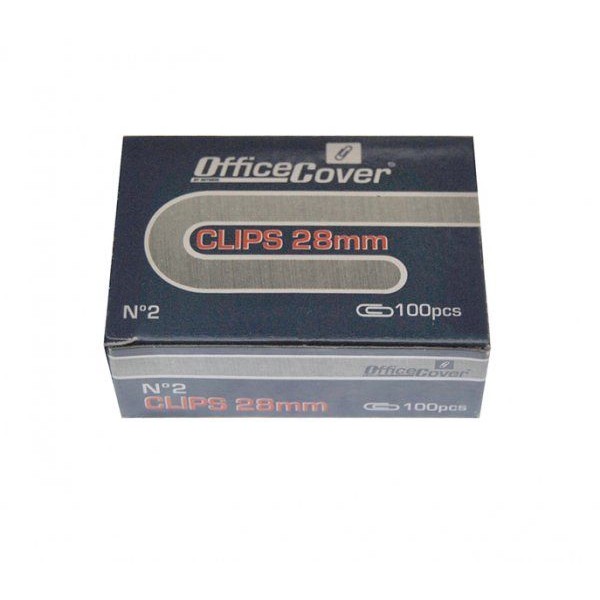 CLIPS OFFICE COVER Nº2 28mm CAIXA 100unid.