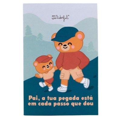 POSTAL POP-UP MR WONDERFUL- PAI, A TUA PEGADA ESTÁ EM CADA PASSO QUE DOU  