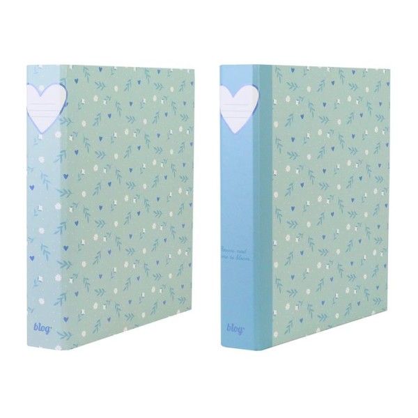 PASTA ARQUIVO ANCOR B´LOG SWEET BLUE L/E 40MM 4 ARGOLAS SORTIDO