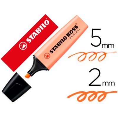 MARCADOR FLUORESCENTE STABILO BOSS 70/126 PASTEL PESSEGO