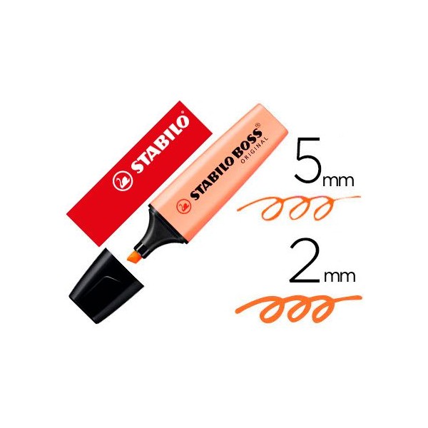 MARCADOR FLUORESCENTE STABILO BOSS 70/126 PASTEL PESSEGO