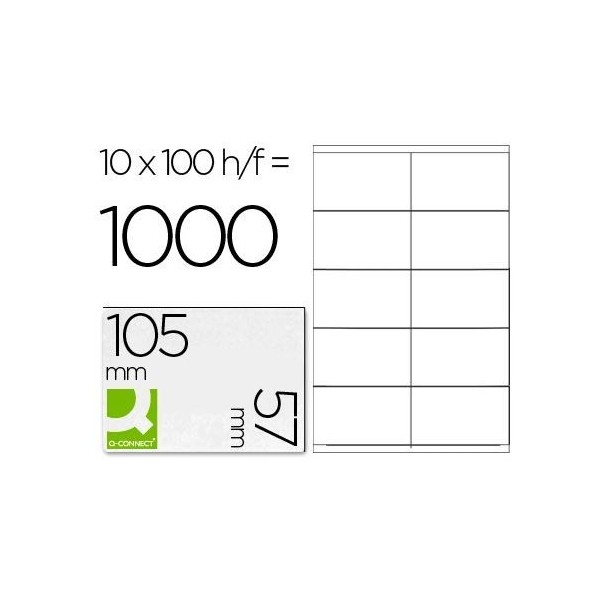 ETIQUETAS BRANCAS A4 QC 105x57mm 100FLS x 10 ETIQ.