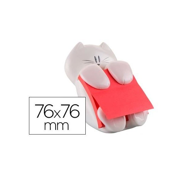 DISPENSADOR EM FORMA DE  GATO P/ Post-it®  "ZIG ZAG" 76x76mm