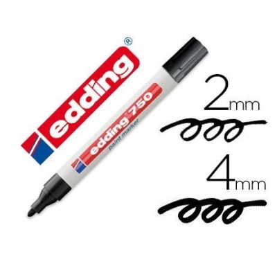 MARCADOR PERMANENTE EDDING 750 PT-CN 2-4MM PRETO