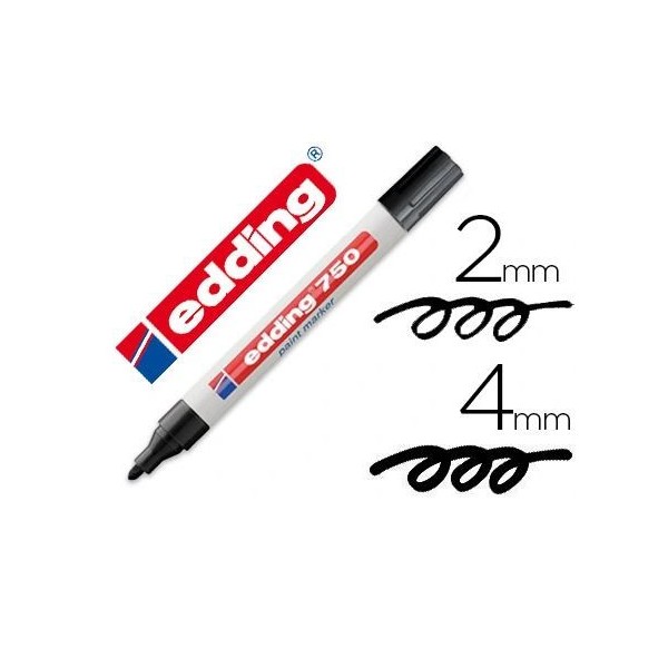 MARCADOR PERMANENTE EDDING 750 PT-CN 2-4MM PRETO