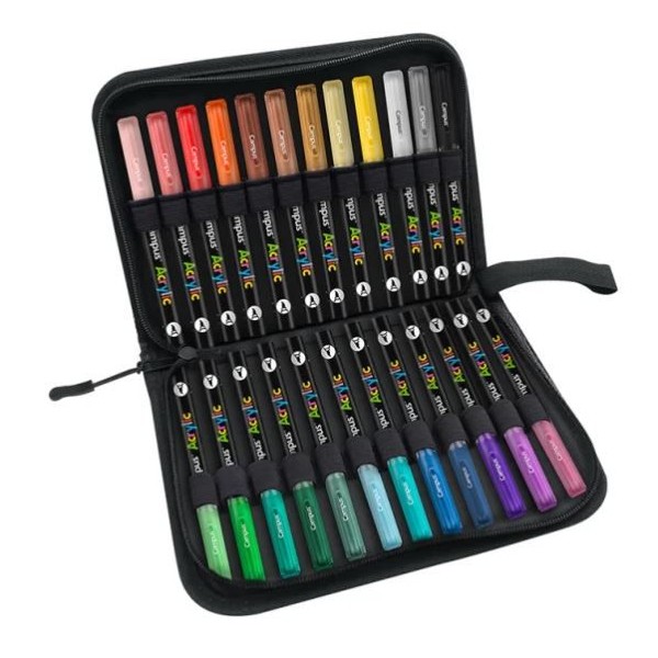 ESTOJO C/ 24 x MARCADORES CAMPUS ACRYLIC PINCEL