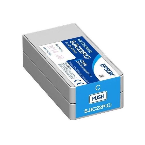TINTEIRO EPSON S020601 TM-C3500 CYAN ORIGINAL