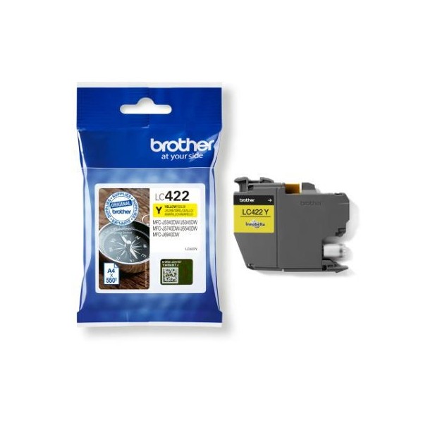 TINTEIRO BROTHER LC422 AMARELO ORIGINAL