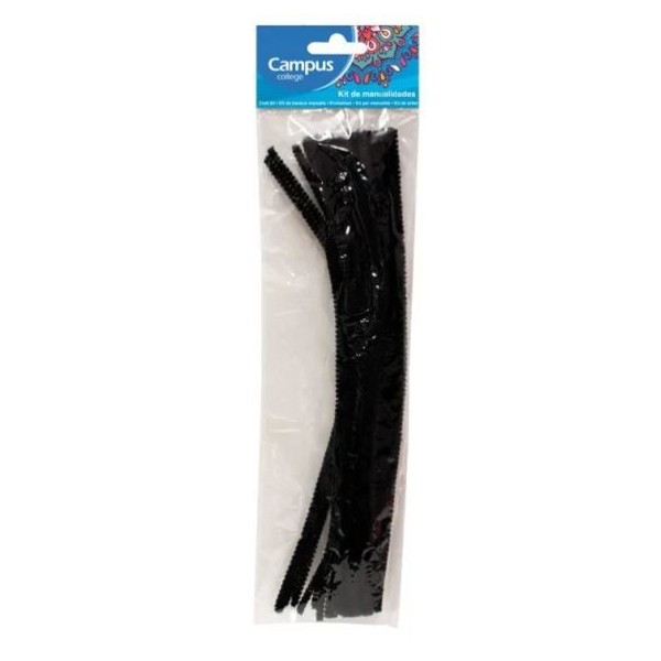 BLISTER C/ 30 x CHENILLE / LIMPA CACHIMBOS CAMPUS 30cm PRETO