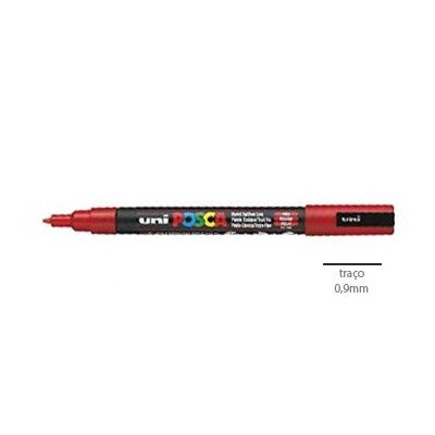MARCADOR UNIBALL POSCA PC3M 0,9mm VERMELHO