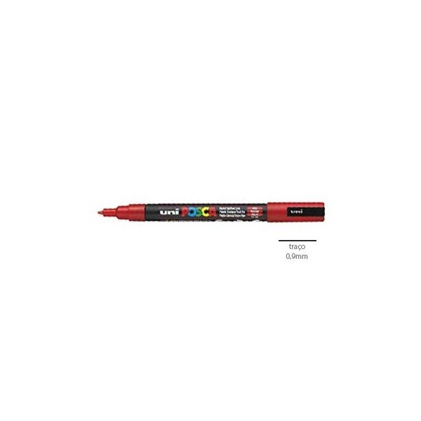 MARCADOR UNIBALL POSCA PC3M 0,9mm VERMELHO