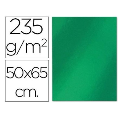 CARTOLINA 50x65cm 240/250gr. VERDE METALIZADO