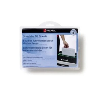 PACK C/ 12 x FOLHAS C/ OLEO LUBRIFICANTE  P/ DESTRUIDORAS - REXEL