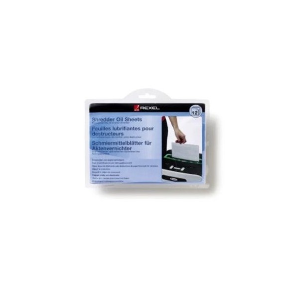 PACK C/ 12 x FOLHAS C/ OLEO LUBRIFICANTE  P/ DESTRUIDORAS - REXEL
