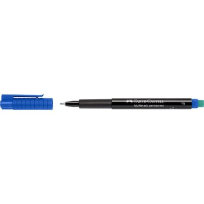 MARCADOR ACETATO PERMANENTE FABER-CASTELL 0.6MM F AZUL