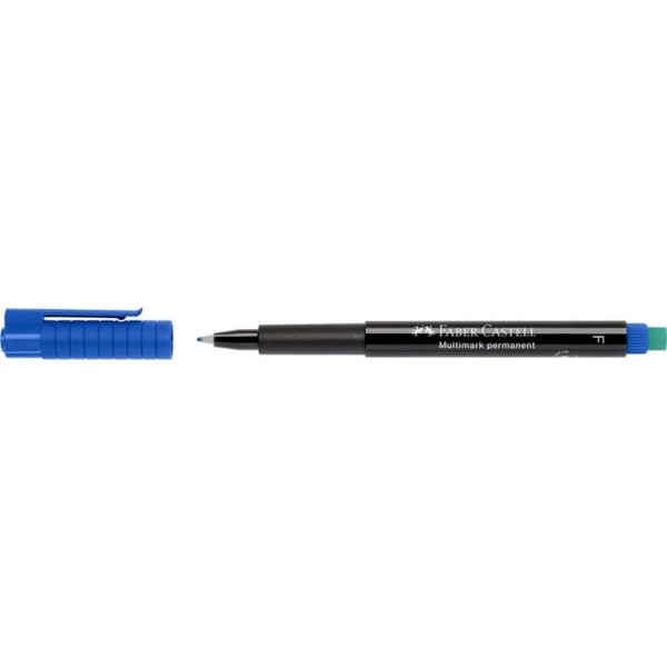MARCADOR ACETATO PERMANENTE FABER-CASTELL 0.6MM F AZUL