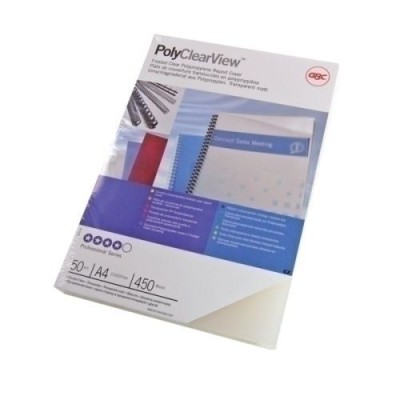 ACETATO ENCADERNAÇAO GBC POLYCLEARVIEW PVC 300MIC A4 TRANSPARENTE "BASSO" 100unid.