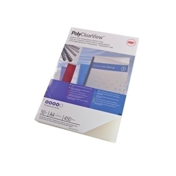 ACETATO ENCADERNAÇAO GBC POLYCLEARVIEW PVC 300MIC A4 TRANSPARENTE "BASSO" 100unid.