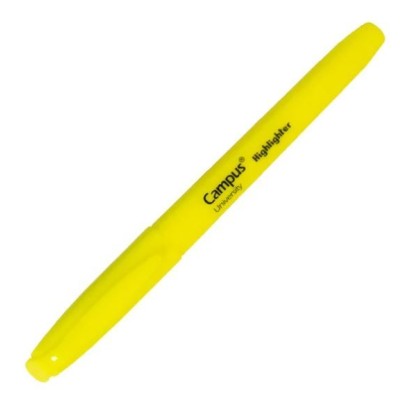 MARCADOR FLUORESCENTE CAMPUS PLUS UNIVERSITY "FINO" AMARELO