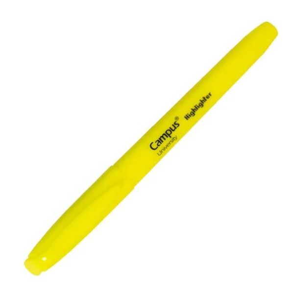 MARCADOR FLUORESCENTE CAMPUS PLUS UNIVERSITY "FINO" AMARELO