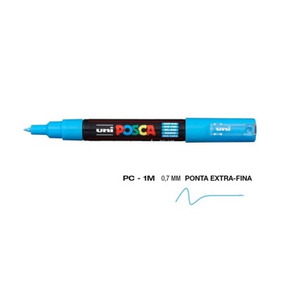 MARCADOR UNIBALL POSCA PC1M 0,7mm AZUL CLARO