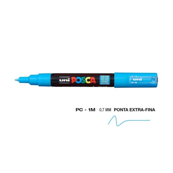 MARCADOR UNIBALL POSCA PC1M 0,7mm AZUL CLARO