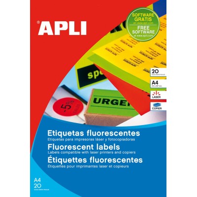 ETIQUETAS APLI LASER A4 20 FLS x 8 ETIQ. VERDE