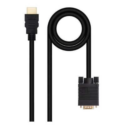 CABO CONVERSOR HDMI (M) P/ VGA (M) NANOCABLE 1.8MT -  PRETO