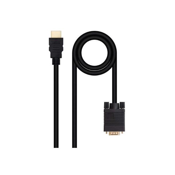 CABO CONVERSOR HDMI (M) P/ VGA (M) NANOCABLE 1.8MT -  PRETO