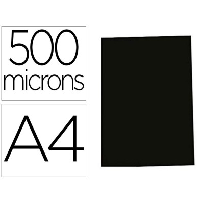 ACETATO ENCADERNAÇAO PVC 500MIC A4 OPACO PRETO