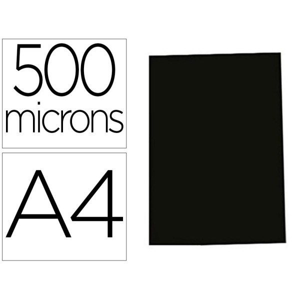 ACETATO ENCADERNAÇAO PVC 500MIC A4 OPACO PRETO