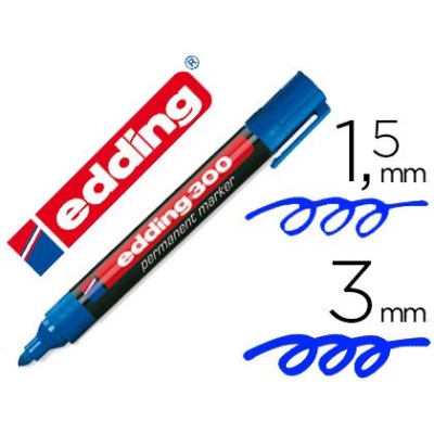 MARCADOR PERMANENTE EDDING 300 PT-CN 1,5-3MM AZUL