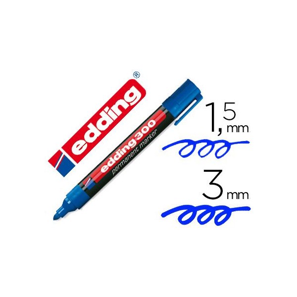 MARCADOR PERMANENTE EDDING 300 PT-CN 1,5-3MM AZUL