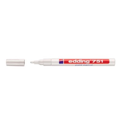 MARCADOR PERMANENTE EDDING 751 PT-CN 1-2MM BRANCO