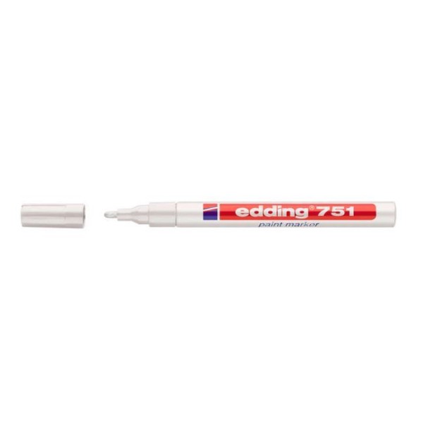 MARCADOR PERMANENTE EDDING 751 PT-CN 1-2MM BRANCO