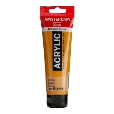 BISNAGA TINTA ACRILICA AMSTERDAM 120ML OCRE OURO 231