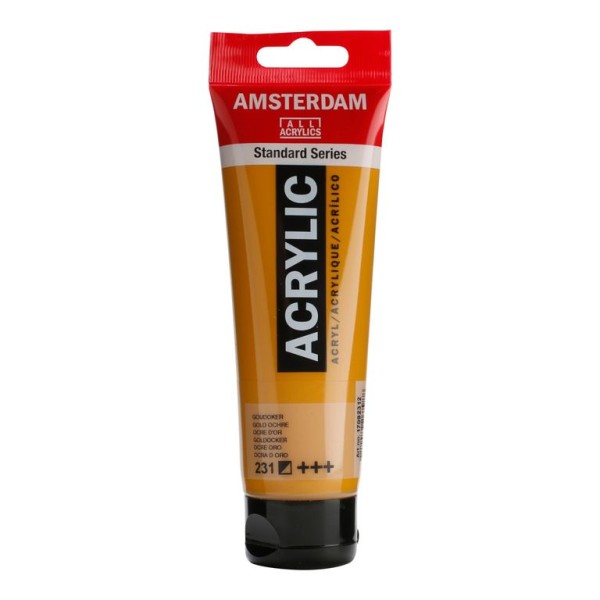 BISNAGA TINTA ACRILICA AMSTERDAM 120ML OCRE OURO 231