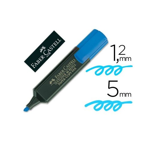 MARCADOR FLUORESCENTE FABER-CASTELL  48-44  AZUL