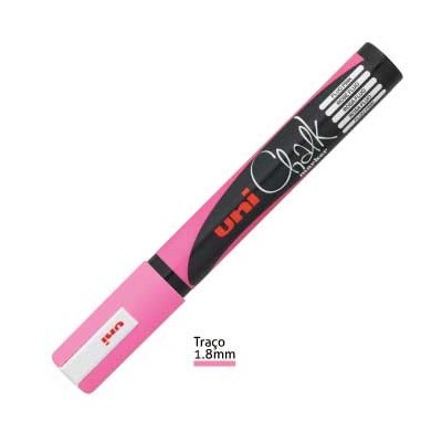 MARCADOR GIZ LIQUIDO UNIBALL CHALK  PWE-5M 1.8 a 2.5mm ROSA FLUORESCENTE