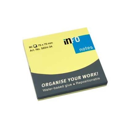 POST IT INFONOTES 75x75mm 80FLS AMARELO FORTE