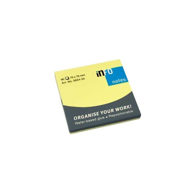 POST IT INFONOTES 75x75mm 80FLS AMARELO FORTE