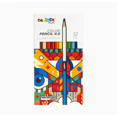 CAIXA C/ 12 LAPIS DE COR CARIOCA PLUS 4.0 CORES SORTIDAS
