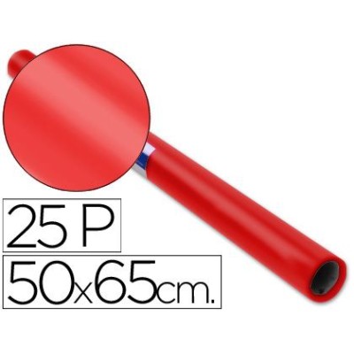 ROLO PAPEL LUSTRO 50x65cm 25FLS VERMELHO