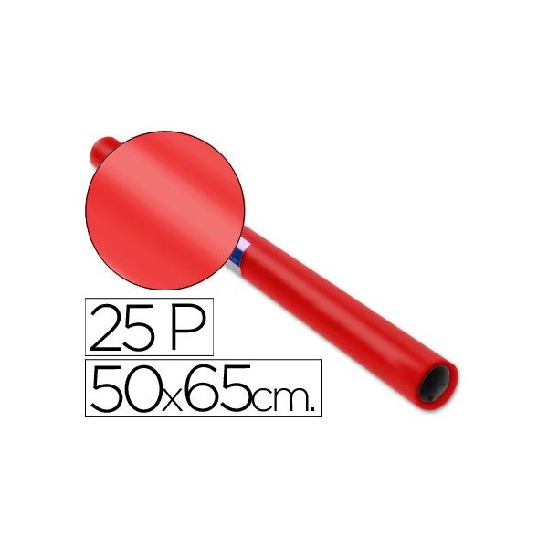 ROLO PAPEL LUSTRO 50x65cm 25FLS VERMELHO
