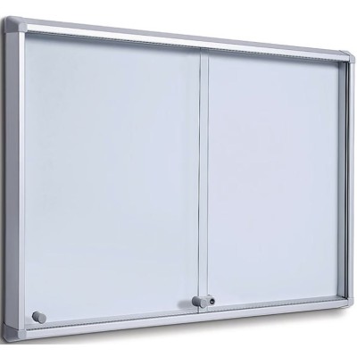 VITRINE DE PAREDE PARA INTERIOR / PORTAS DE CORRER EM VIDRO 4mm C/ FECHADURA / MED. EXTERIOR 1180x880mm (LxA)