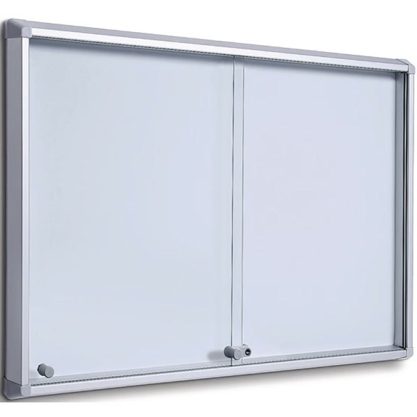 VITRINE DE PAREDE PARA INTERIOR / PORTAS DE CORRER EM VIDRO 4mm C/ FECHADURA / MED. EXTERIOR 1180x880mm (LxA)
