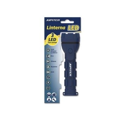 LANTERNA LED A PILHAS (AA)  50LM  JUPITER - AZUL