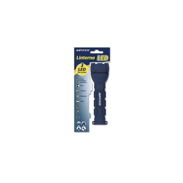 LANTERNA LED A PILHAS (AA)  50LM  JUPITER - AZUL