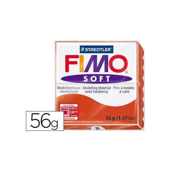 PASTA MODELAR FIMO SOFT 56GR. VERMELHO INDIO